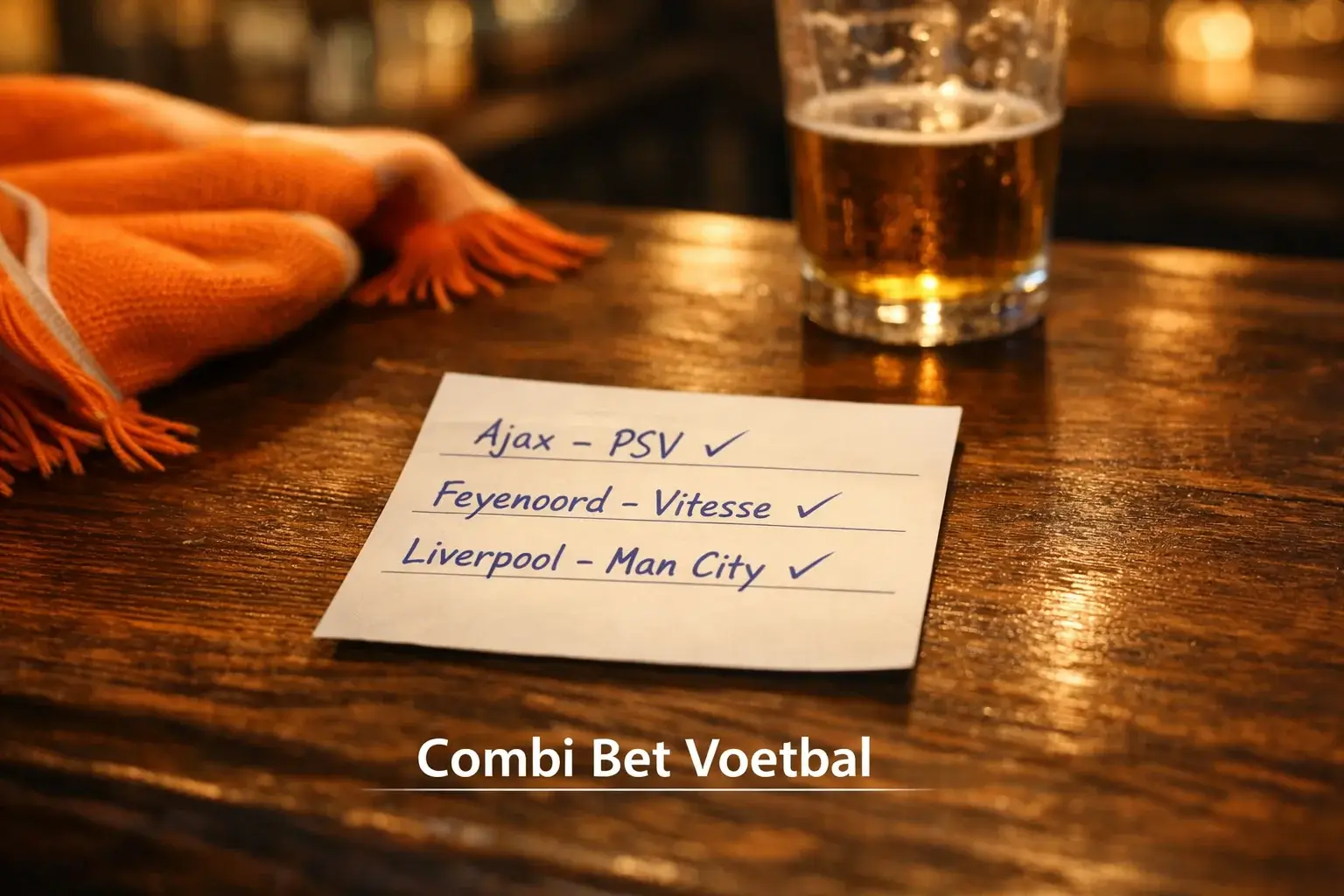 Combi bet voetbal wedformulier met meerdere selecties