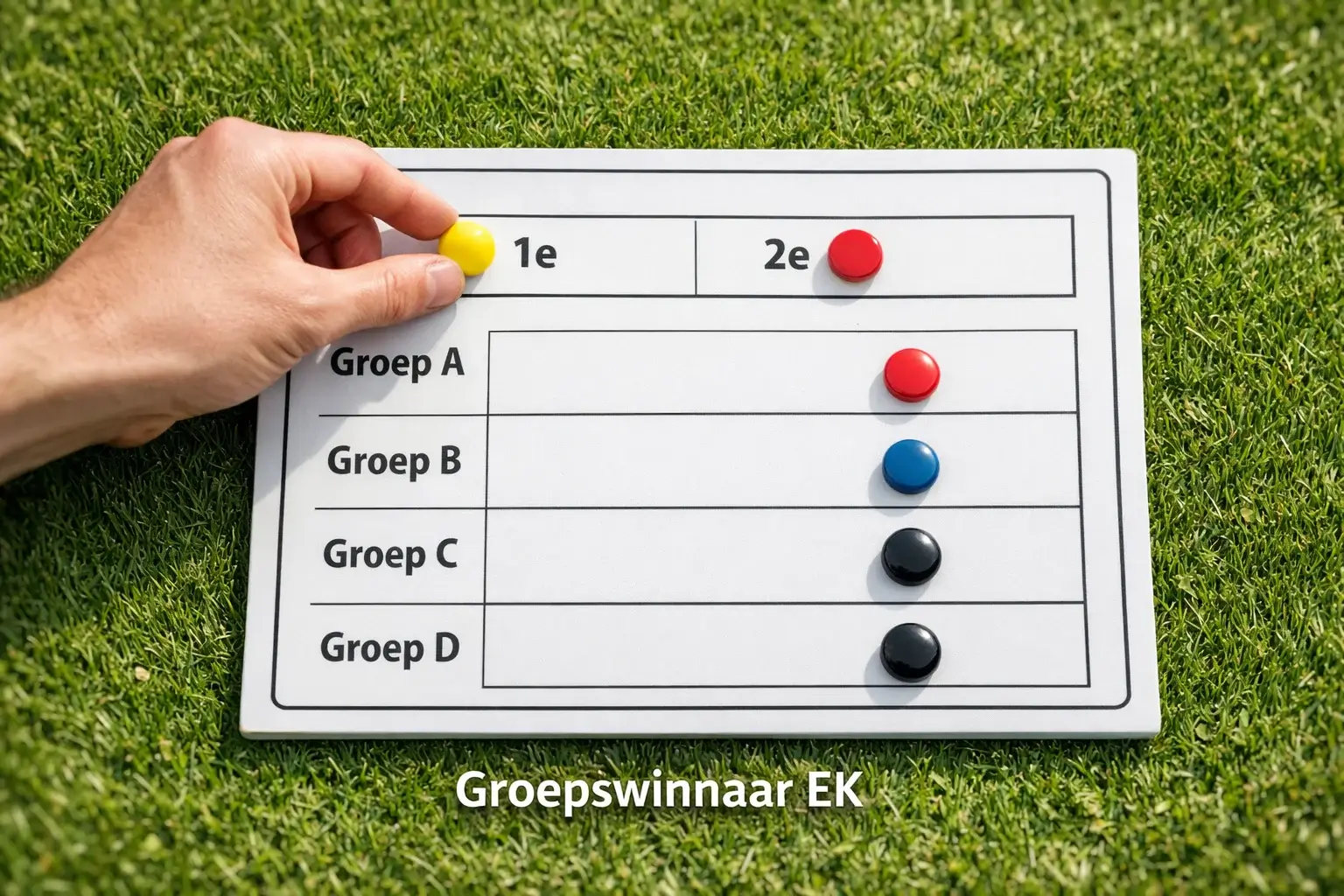 Groepswinnaar EK voetbal poule odds op scorebord